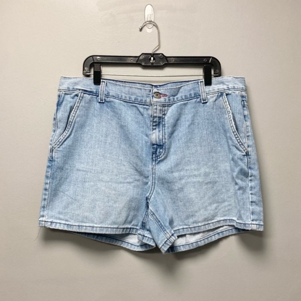 Tommy Hilfiger Womens Light Wash Denim Shorts High Rise Cotton Blue Size 16 2004